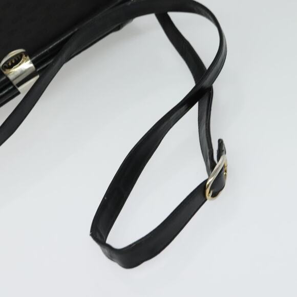 GUCCI Micro GG Canvas Shoulder Bag Leather Gold Black - Picture 7 of 16